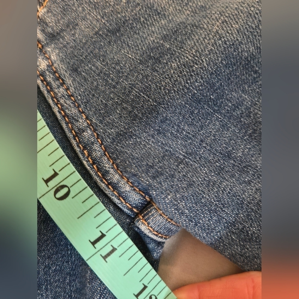 VINTAGE!! 7 For All Mankind | Blue 'Sloane'  Skinny Cargo Jeans, Waist 14" - Picture 8 of 9
